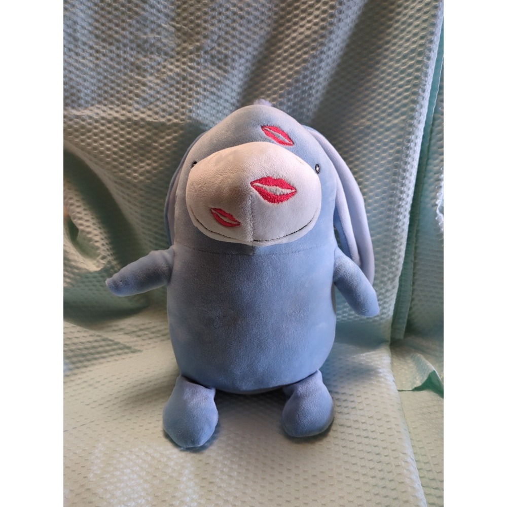 "Rimar" The Donkey Blue Plush with Red Kisses Super soft Aurora World 10"